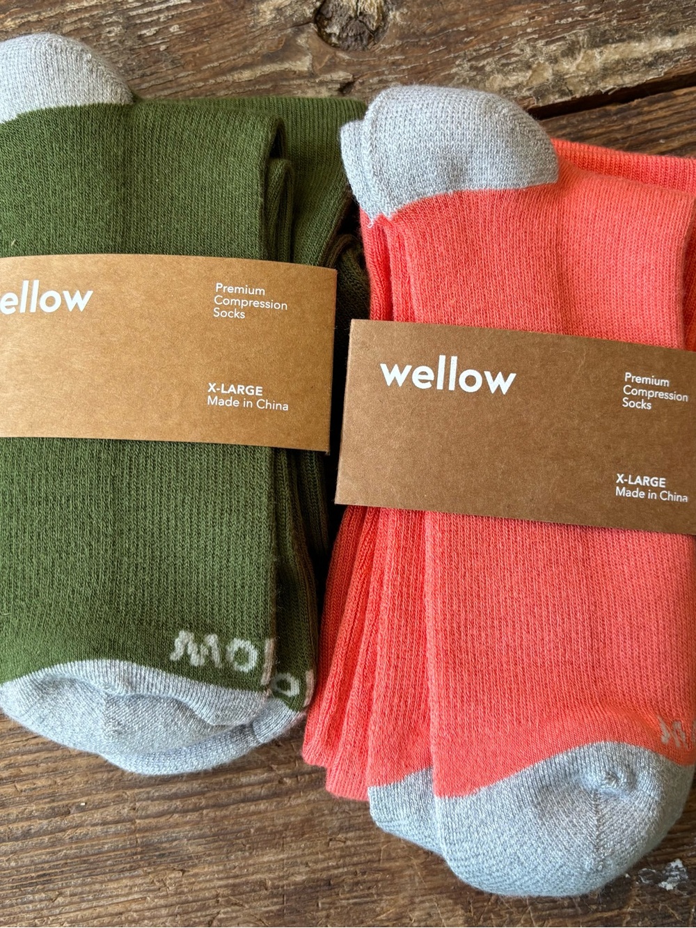 Wellow Bamboo Compression Socks - 2 Pack X Large Unisex